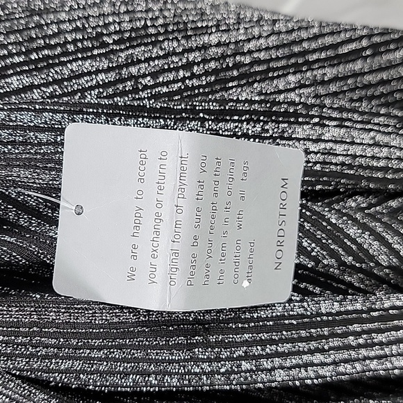 Spense Size XS Metallic Black & Silver Raglan Sleeve Belted Dress, NEW with Tag - Picture 5 of 16